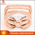 Alibaba classic style rose gold colored silver jewelry simple line design turkish silver zircon jewelry